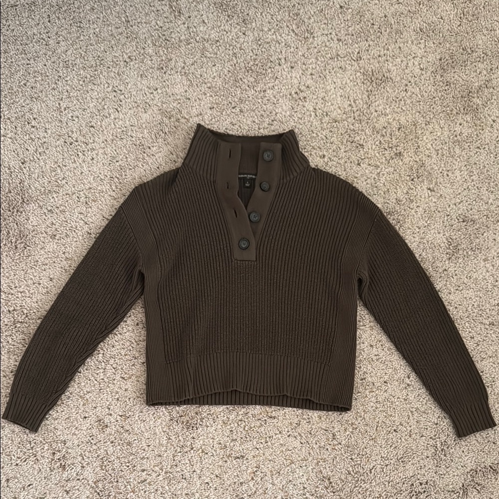 Banana Republic Brown Button-Up Women's Sweater